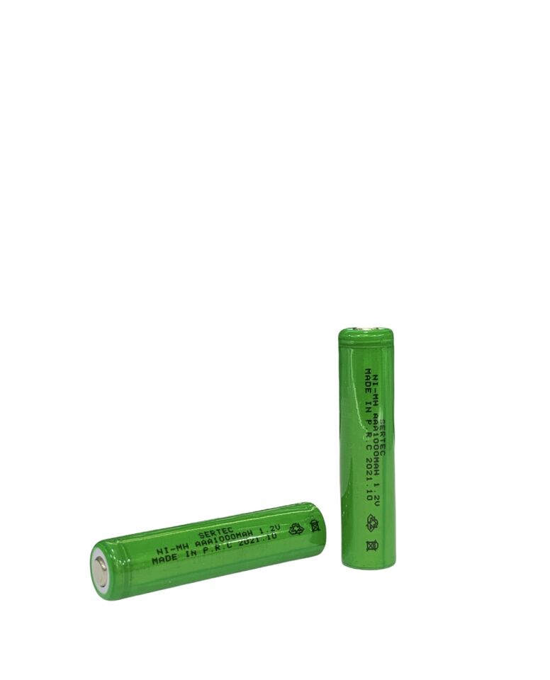1.2V 1000 Mah  Aaa  Nimh Şarjlı Pil  Başsız / Flat Head (1077)
