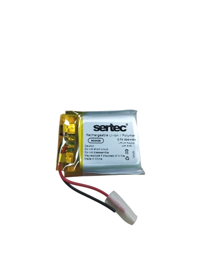 602425 3.7V 300Mah Lipolymer Pil (Devreli/1.5A) (1077)