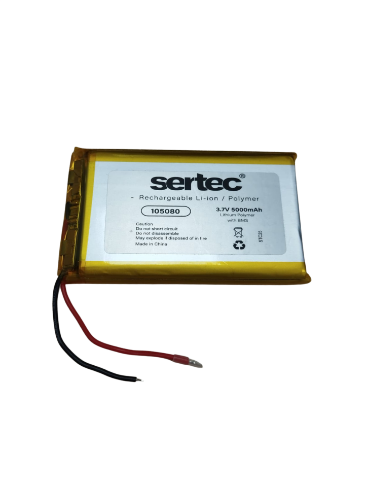 105080 3.7V 5000 Mah Lipolymer Pil (Devreli/1.5A) (1077)
