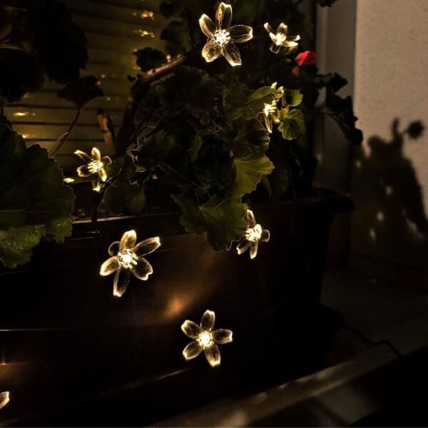 Solar 5m 50 Led Papatya Gün Işığı 8 Fonksiyonlu