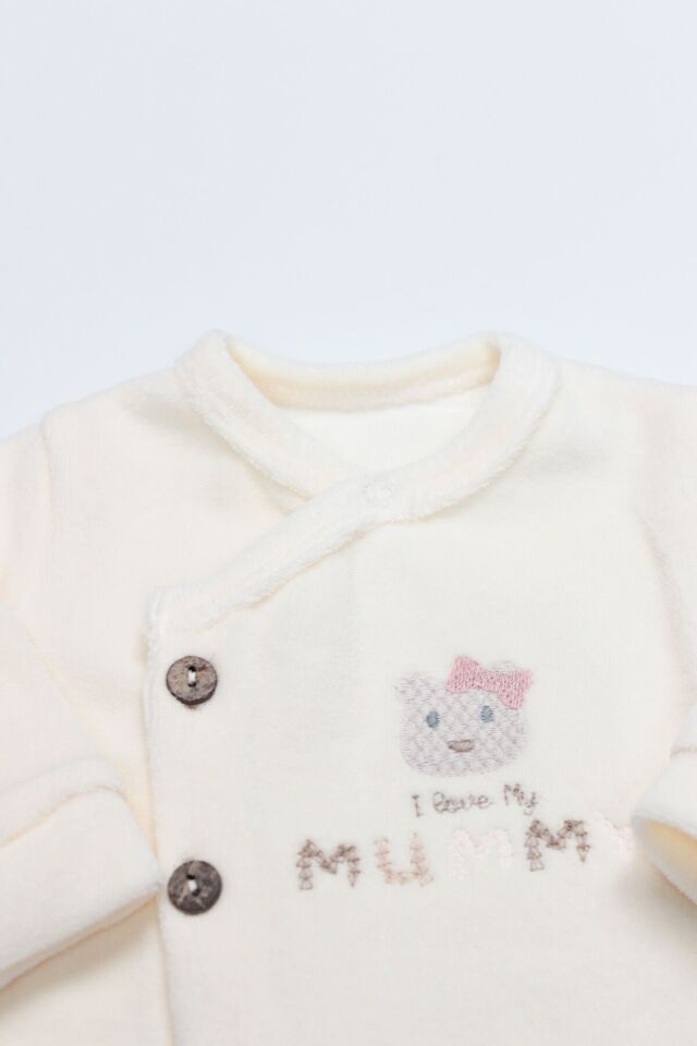 Bi̇style Tulum Kadi̇fe I Love Mummy 15123 Ekru