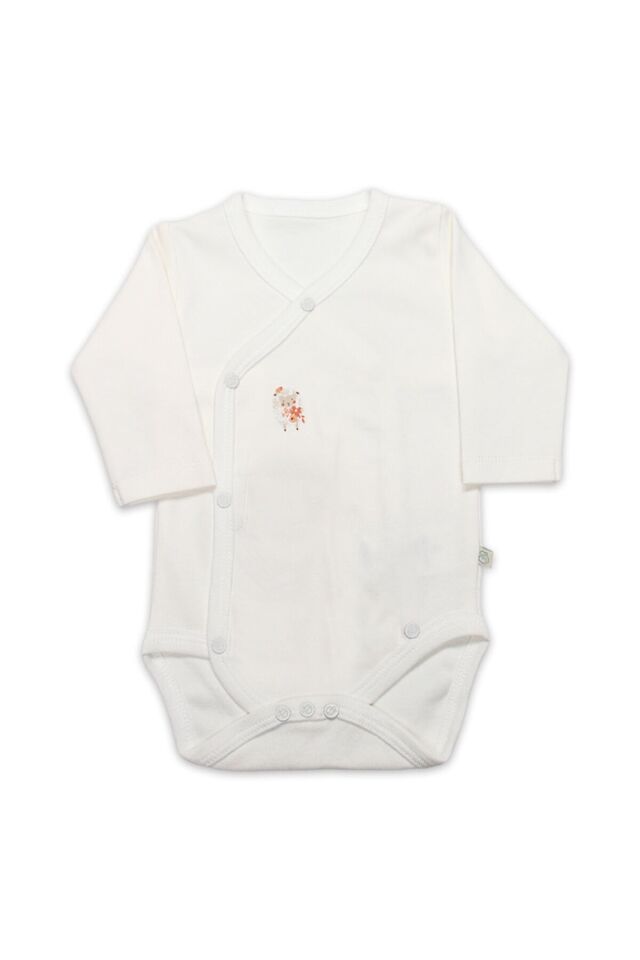 Bi̇style Kruvaze Body Uzun Kol Fluffy And Lovely 17110 Bej