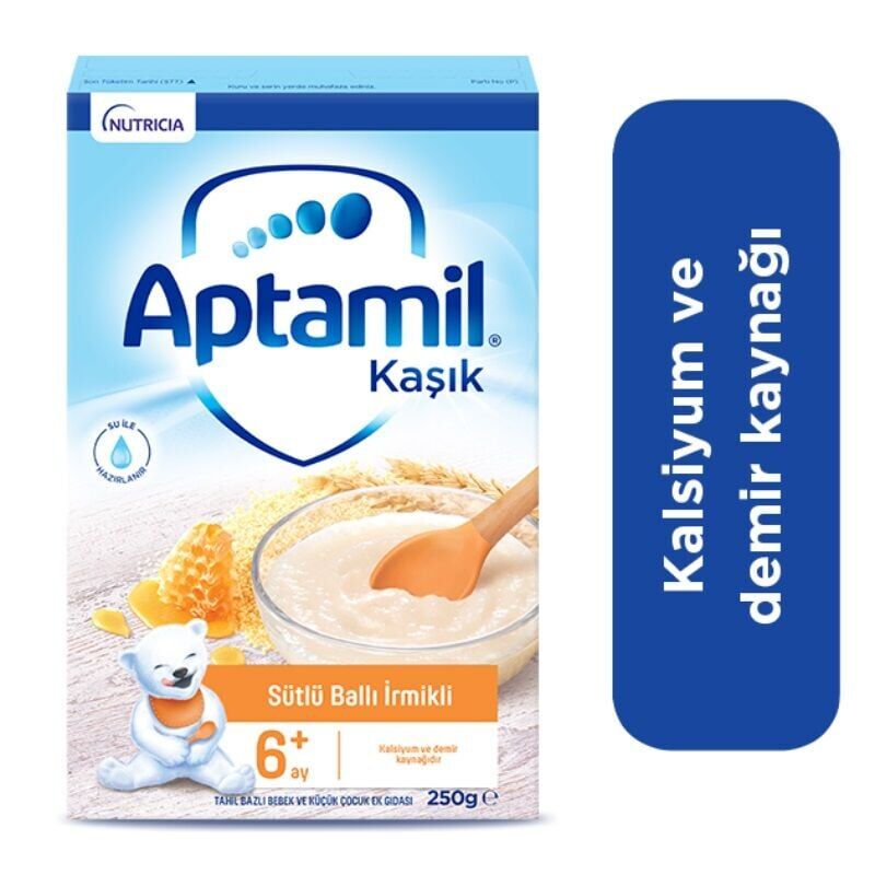 Aptamil Kaşık Sütlü Ballı İrmikli Kaşık Maması 250 Gr