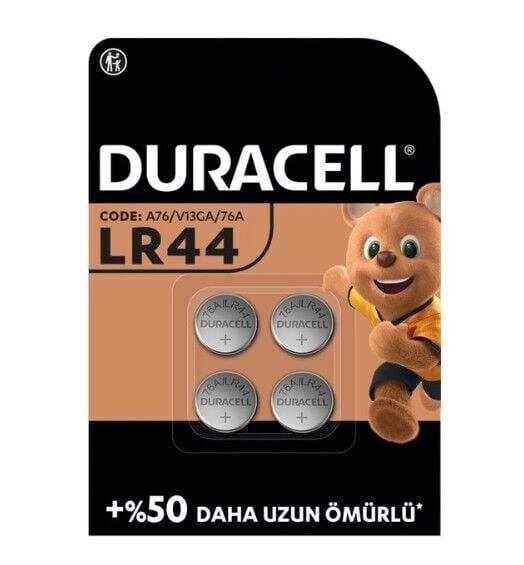 Duracell Özel Alkalin 4'Lü 1,5V Düğme Pil LR44