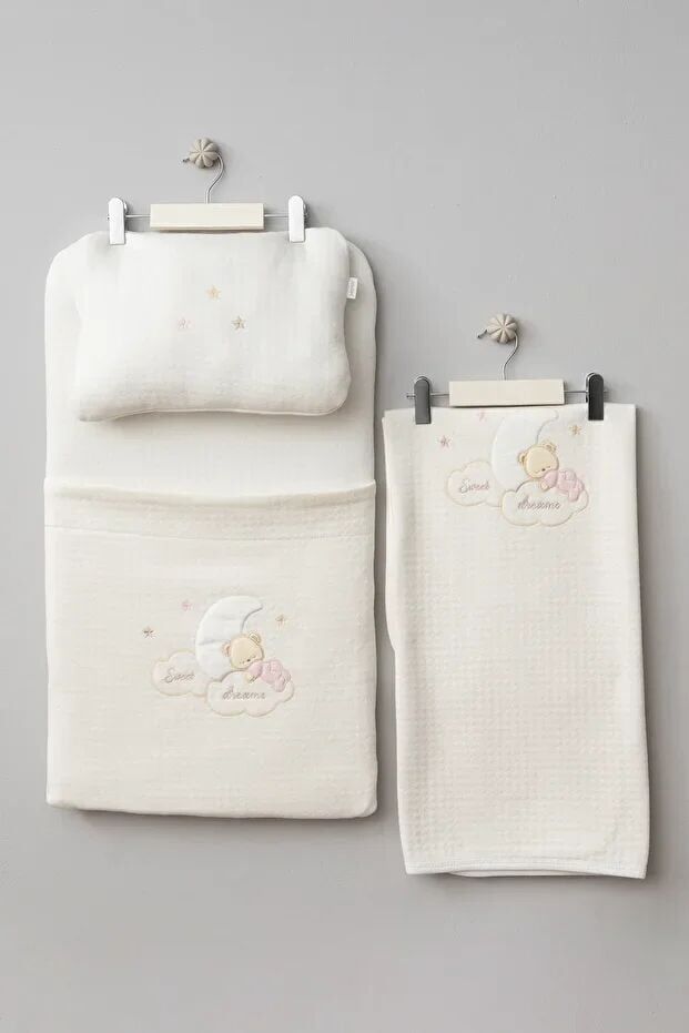 Bebitof Ay ve Ayıcık 3'lü Alt Açma Seti 50055 Ekru