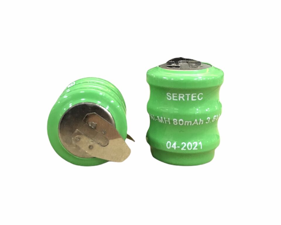 3.6V 3S1P 80 Mah 2 Pin Nımh Buton Pil (1077)