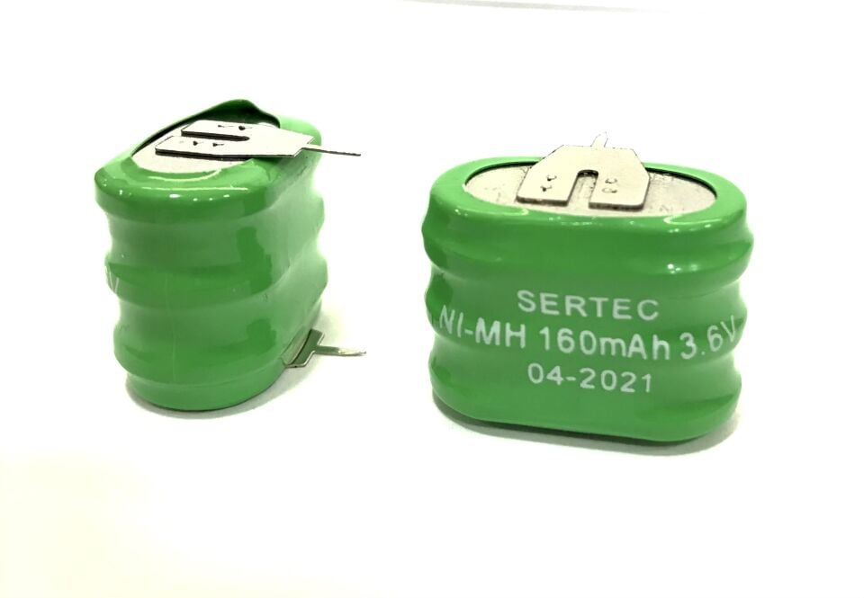 3.6V 3S1P 160 Mah 2 Pin Nımh Buton Pil (1077)