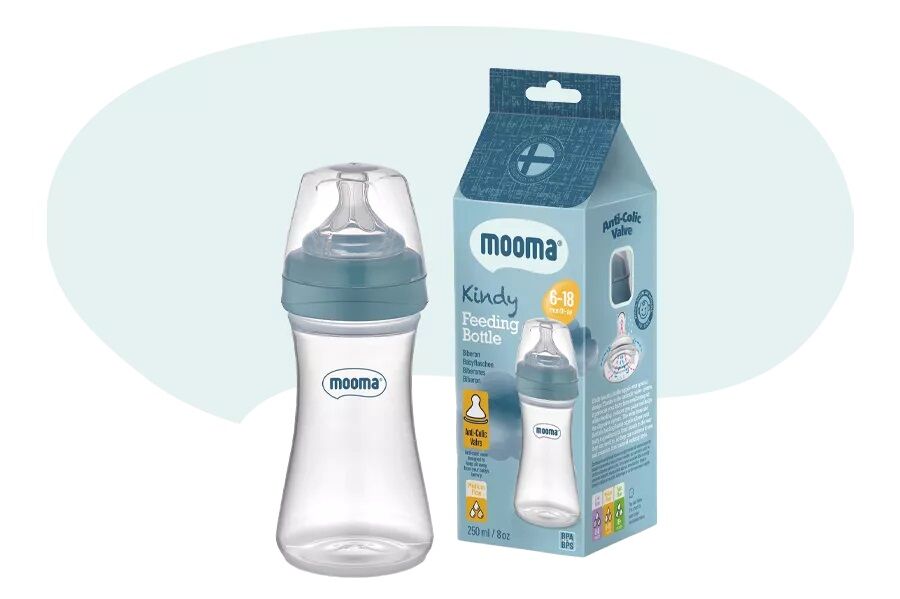 Biberon Anti Kolik Biberon 250 Ml Kapaklı Biberon 6  18 Ay (Orta Akış) (1077)