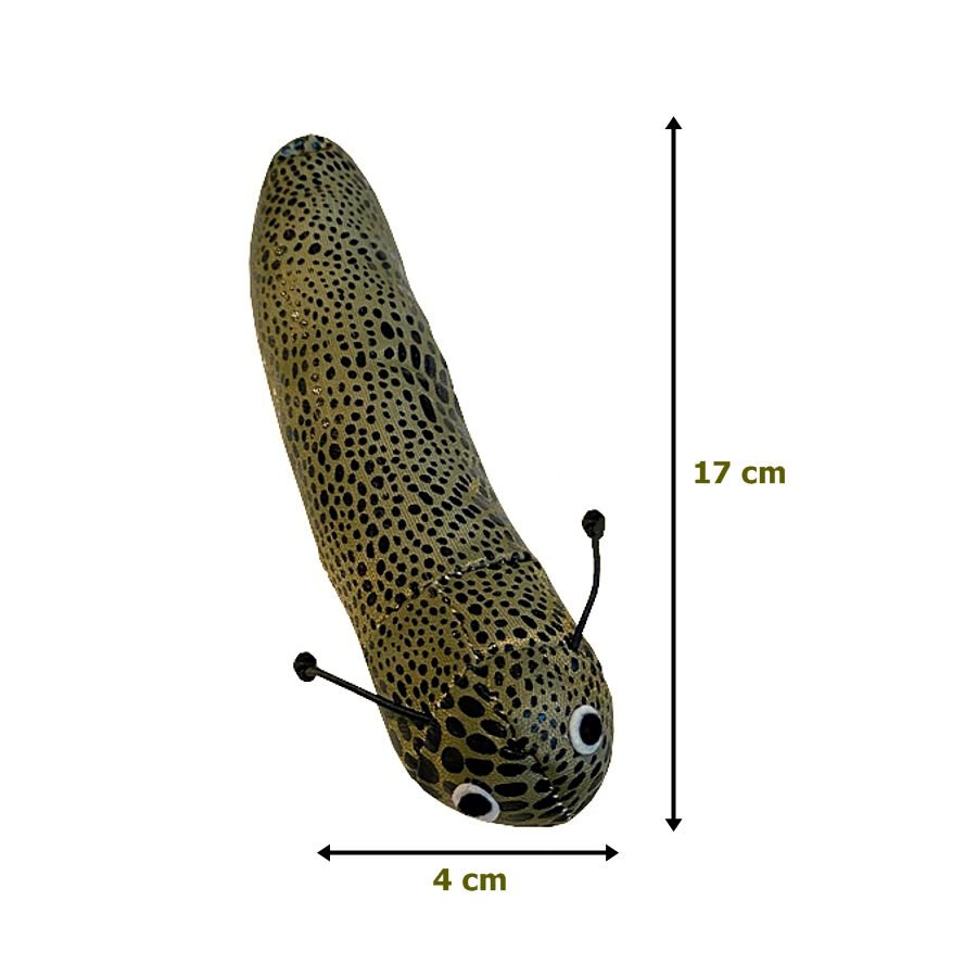 Markapet Kedi Oyuncağı Kedi Otlu Benekli Tırtıl 4-17 cm Yeşil