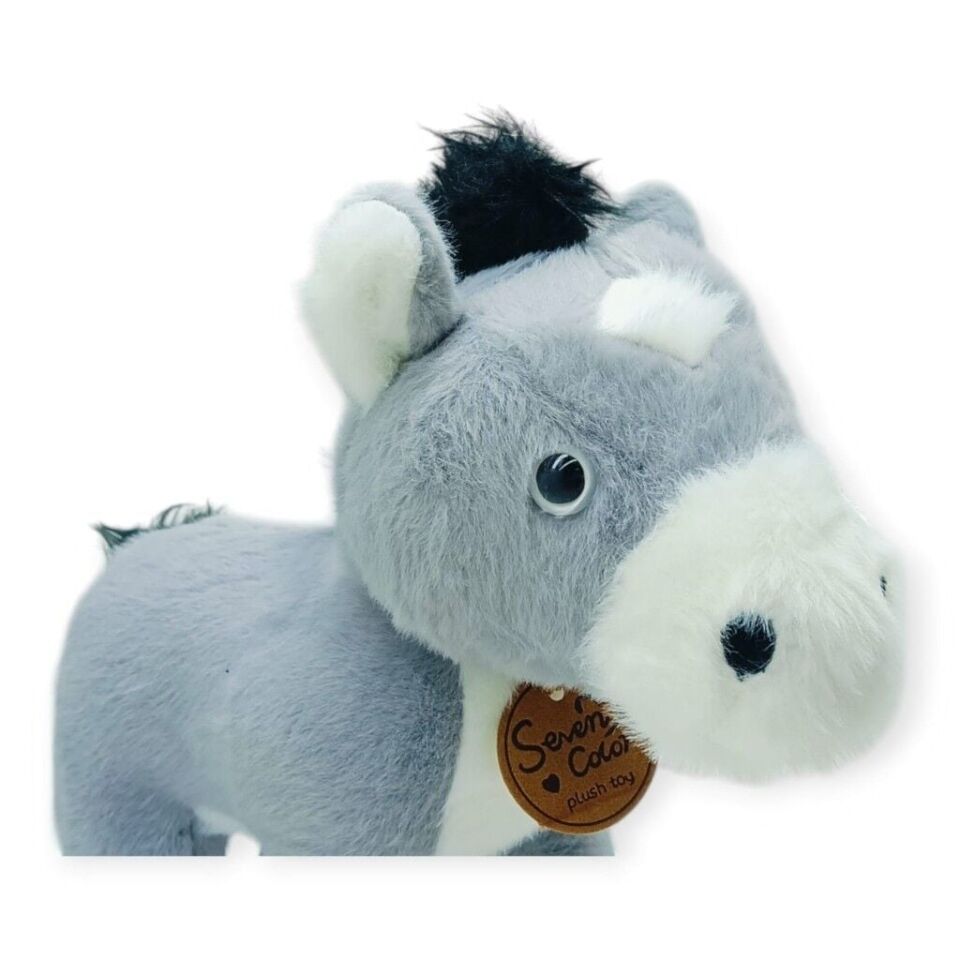 Peluş Hayvanlar Sesli 30 cm At - Gri