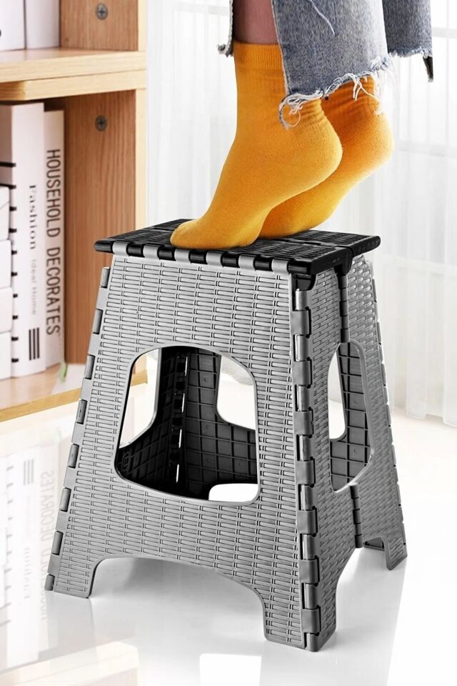 28 Cm Dayanıklı Katlanabilir Tabure  Kamp Piknik Metrobüs Otobüs Balıkçı Tabure (1077)