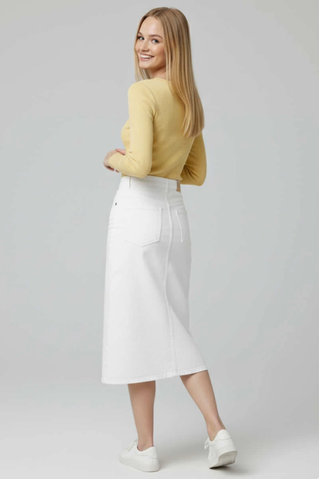 Çıtçıt Detaylı Bluz Sarı T4343 L - Sarı