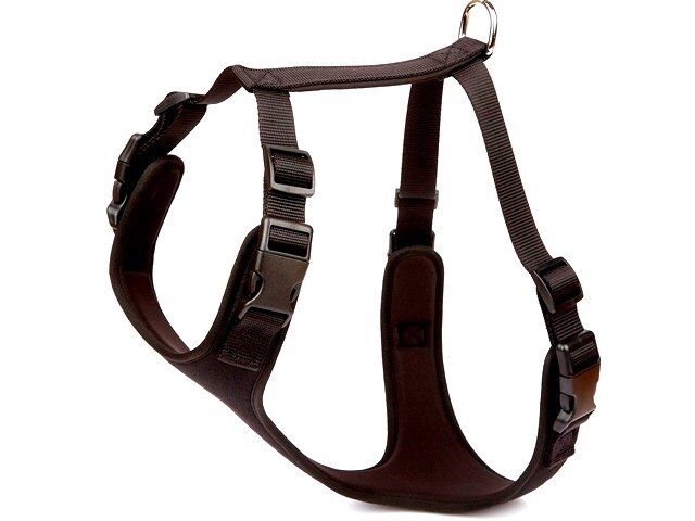 Doggie Havalı Ped Dokuma Köpek Göğüs Tasması 70/95 cm Siyah