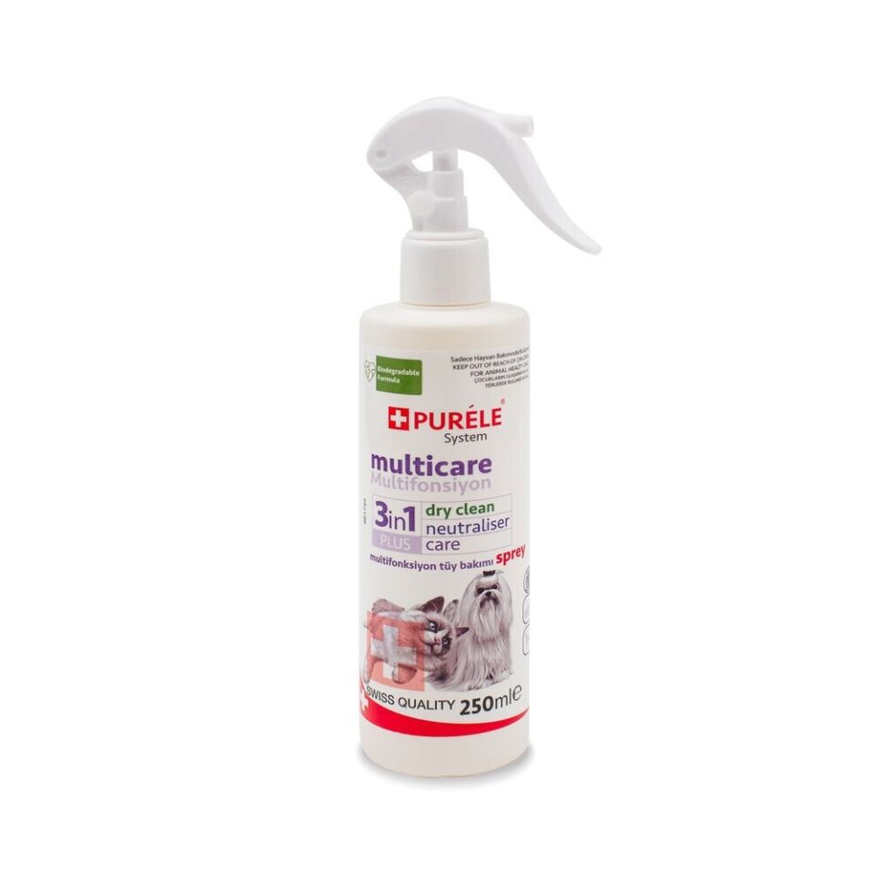 Purele 3IN1 Multifonksiyon Care Kedi Köpek Tüy Bakımı Spreyi 250 ml