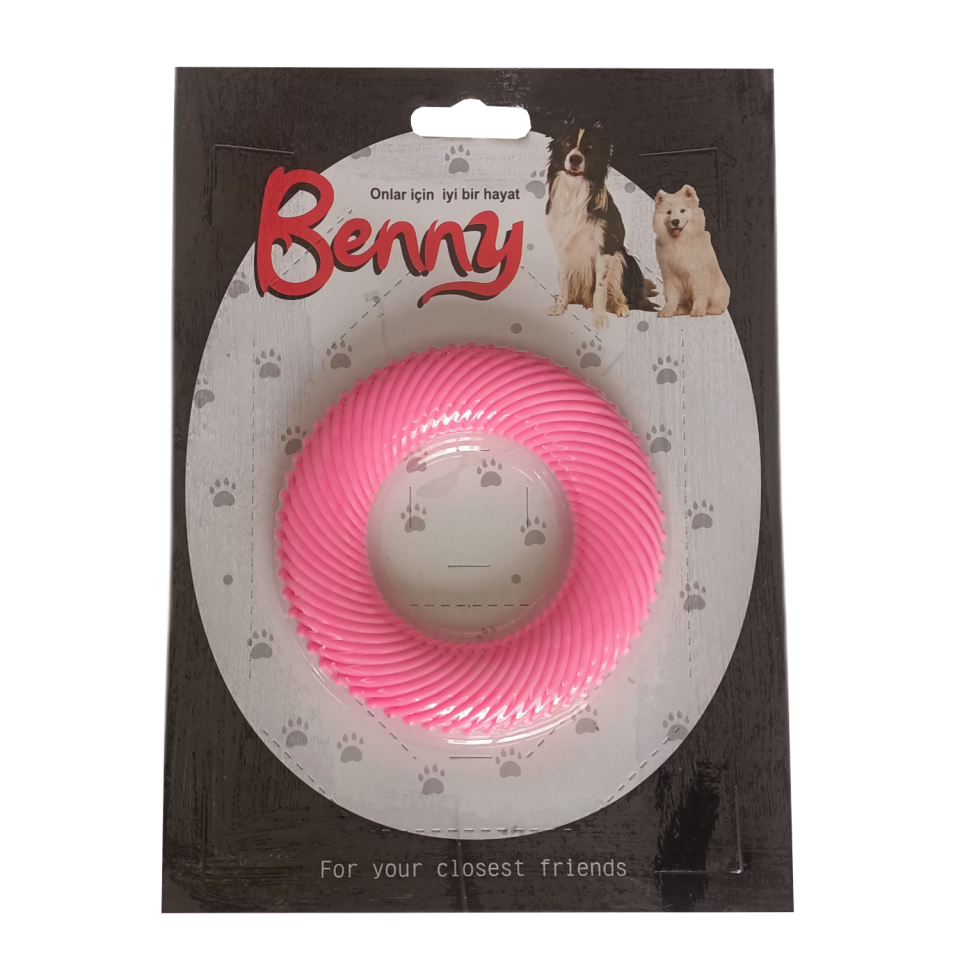 Benny Köpek Oyuncağı Yuvarlak 9,5 cm Pembe