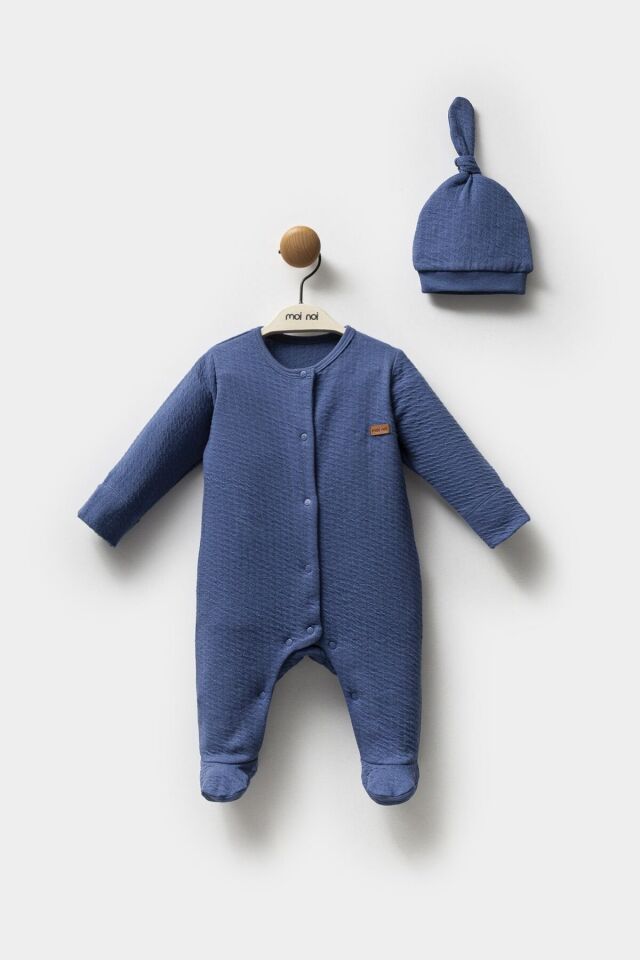 Moi Noi Şapkalı Tulum MNB1251 Navy Blue