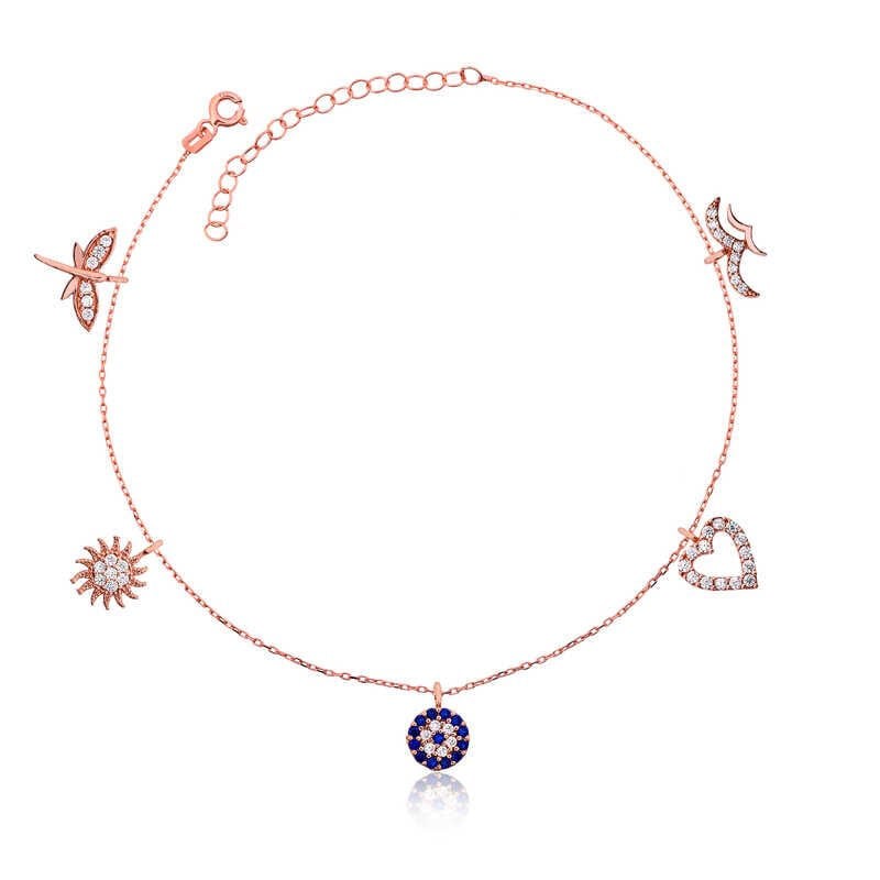 925 Ayar Gümüş Rose Şans Halhal (1077)