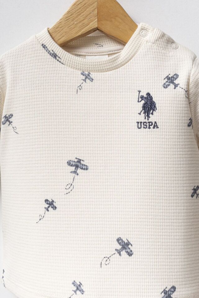 U.S. Polo Assn 2 li Takım USB2605 Ekru 3 Yas - Ekru