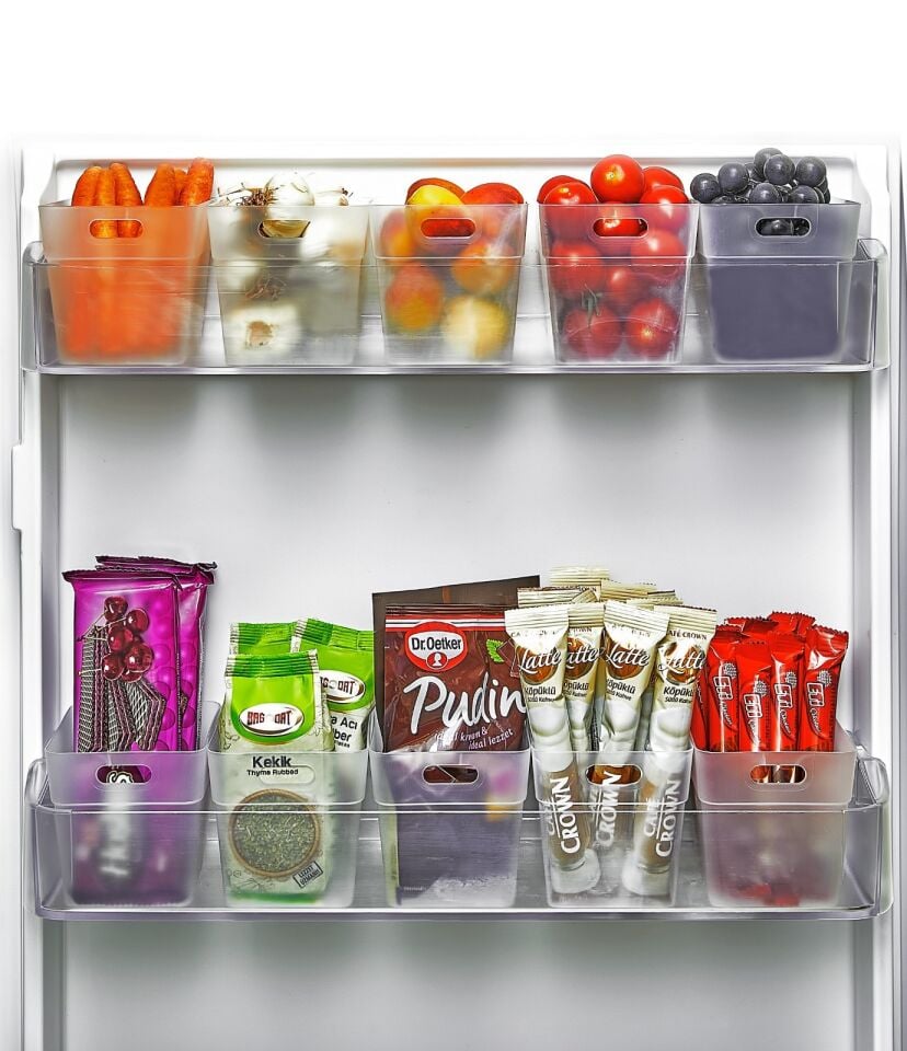 6 Lı Buzdolabı İçi Mini Düzenleyici Kutu Organizer  Buzdolabı Kapak Düzenleyici (1077)