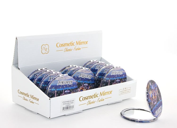 Taşlı İstanbul Tasarımı El Aynası İnce Model 18