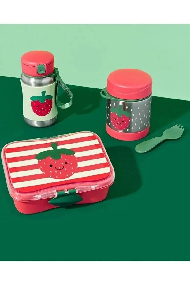 Skip Hop Zoo Paslanmaz Çelik Termos 325 ml Çilek Çilek