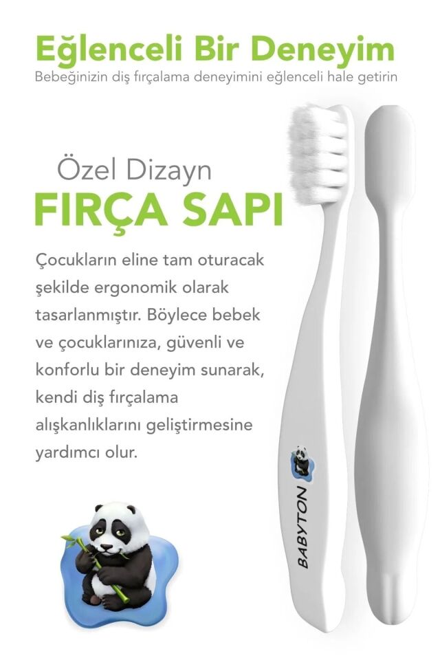Babyton Bio Ultra Yumuşak Çocuk Diş Fırçası Panda Panda