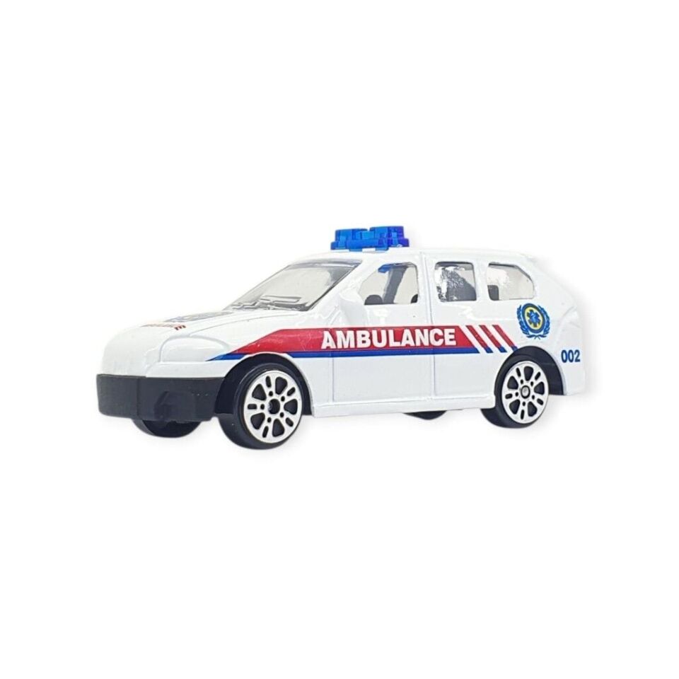 3'lü İş Makinaları Road Seti - Die Cast - DS044 - Ambulans