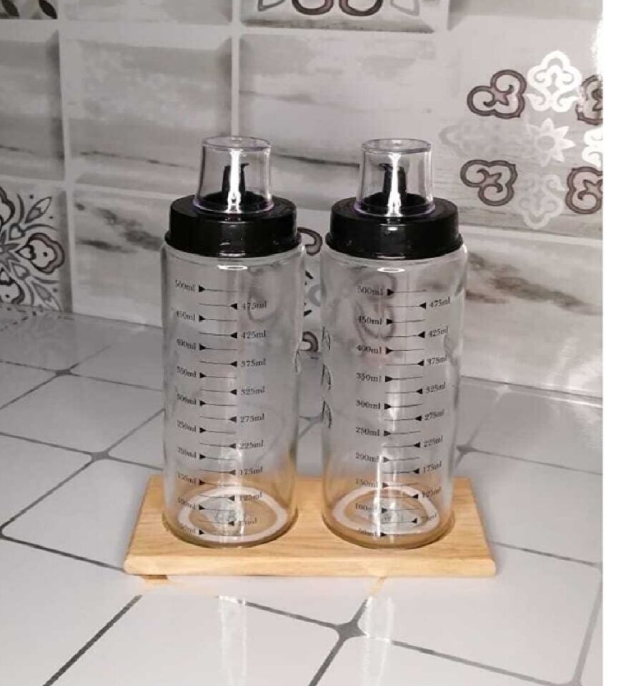 Ahşap Yağdanlık Altlığı 2 Bölmeli Yağlık Sosluk Standı (1077)