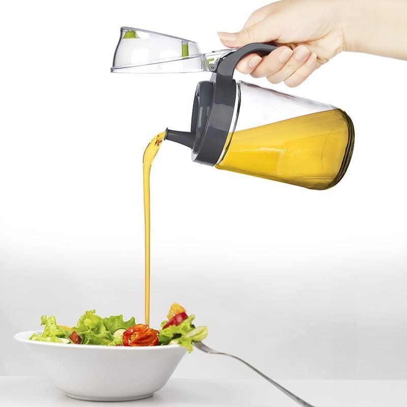 Cam Yağdanlık  Kulplu Sirkelik Sosluk 660Ml (1077)