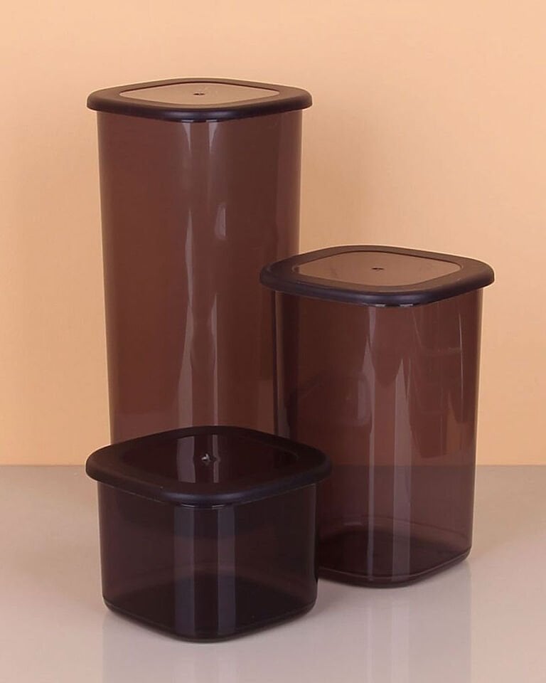 3lü Saklama Kabı - 1750-1200-550ML Koyu Şeffaf (1077)