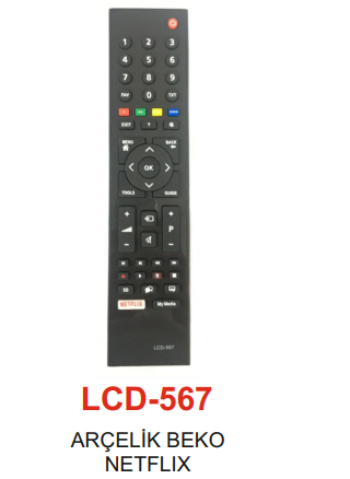 Arçelik  Beko 3D Smart Netflix Tv Kumandası  Lcd 567 (1077)
