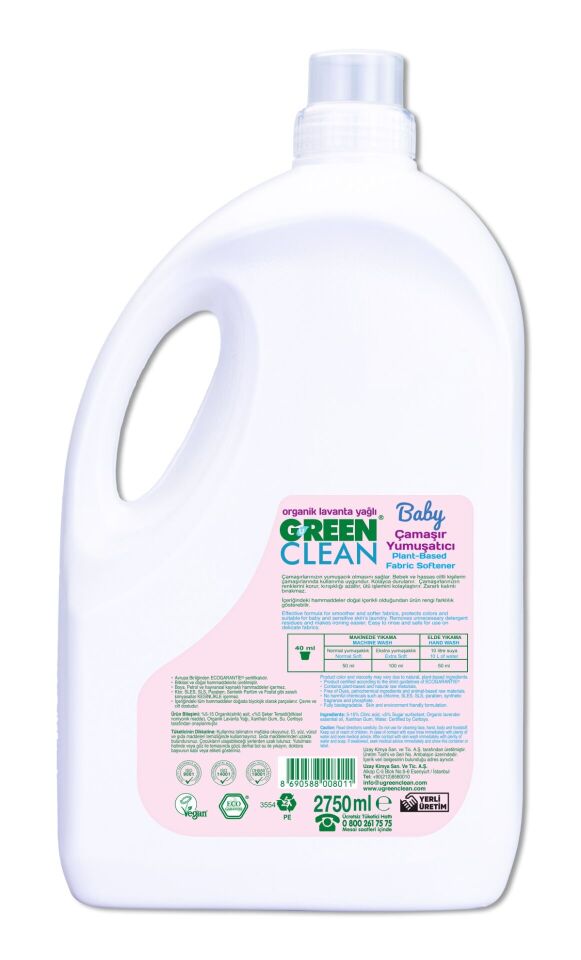 Green Clean Baby Bitkisel Çamaşır Yumuşatıcı 2750ml