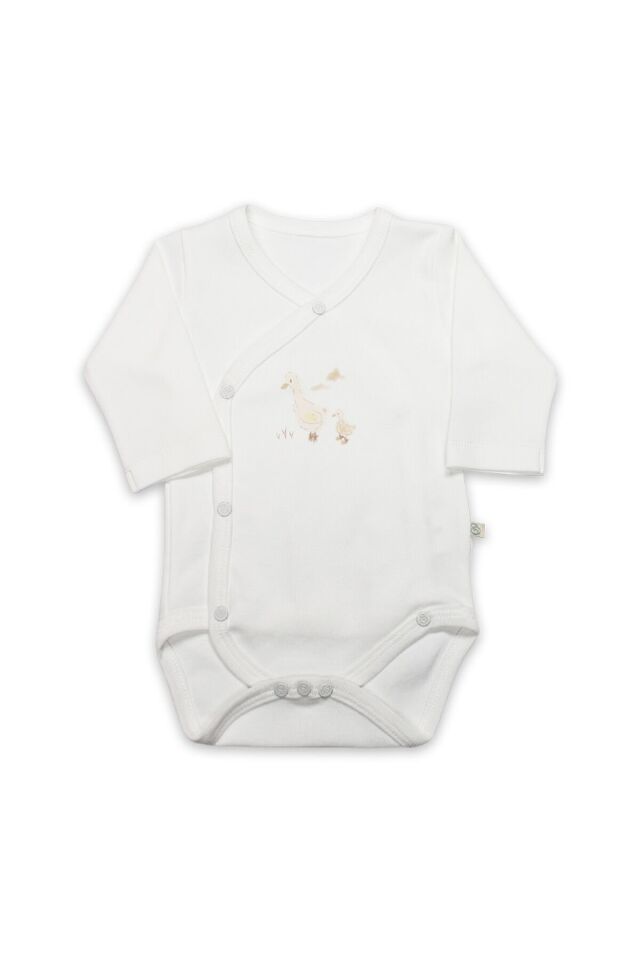 Bistyle Kruvaze  Body Uzun Kol Welcome Baby Duck 17108 Sarı