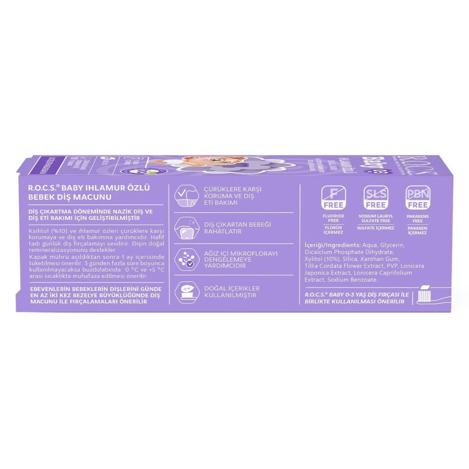 R.O.C.S.Baby Diş Macunu 35ml 0-3 Yaş Ihlamur Ihlamur