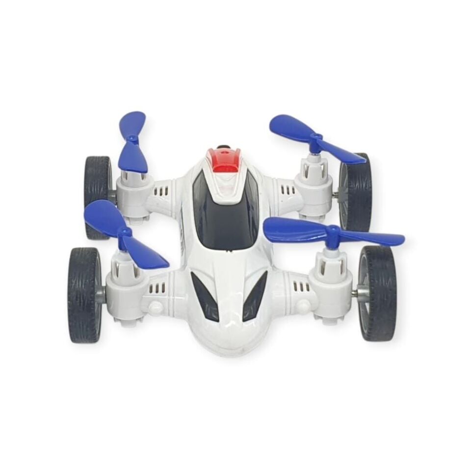Sürtmeli Drone Araba Hareketli Pervane - Beyaz