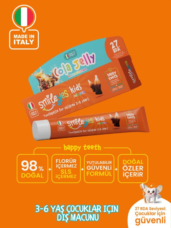 Smileyes Kids Diş Macunu 3-6 Yaş 50 ml Cola Jelly Cola Jelly