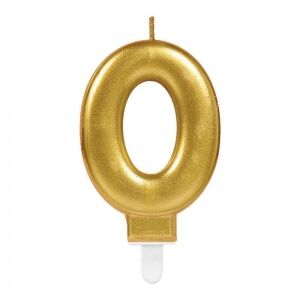 0 Rakamı Mum Gold Renk