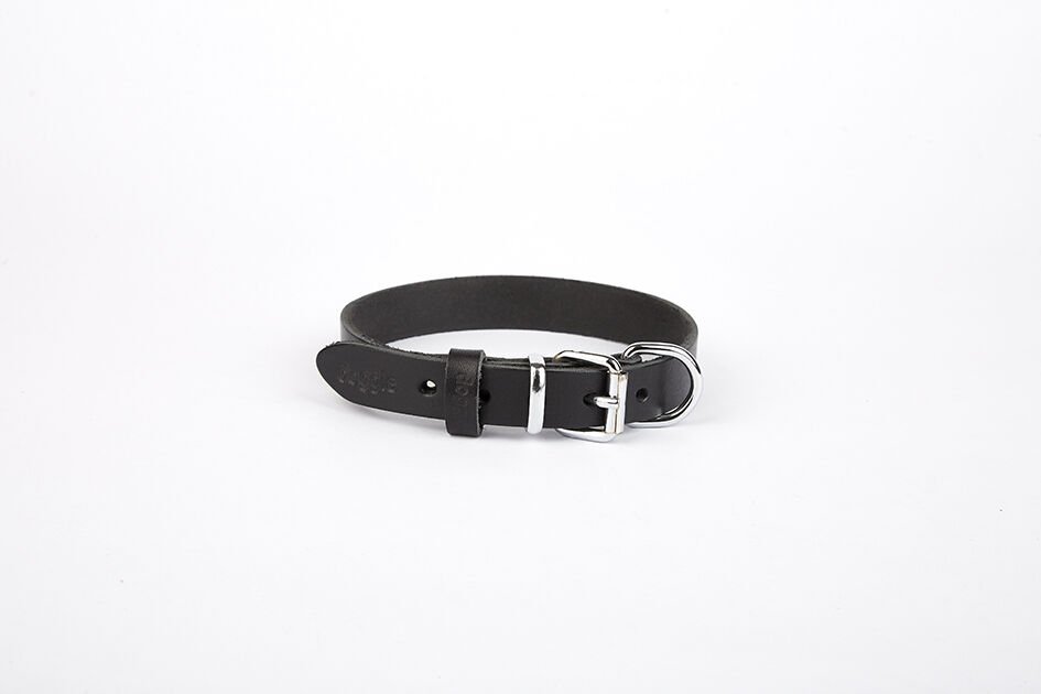 Doggie Deri El Yapımı Köpek Boyun Tasması 1,5x20-26 cm Siyah