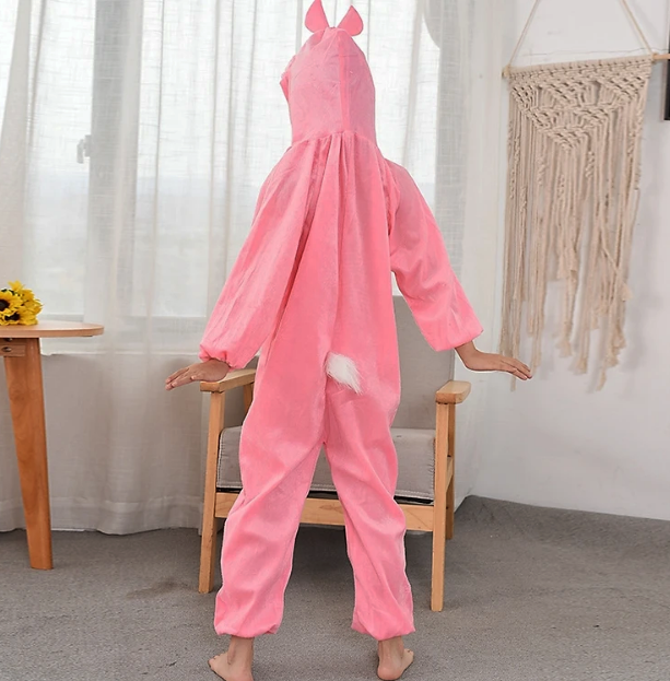 Çocuk Tavşan Kostümü Pembe Renk 4-5 Yaş