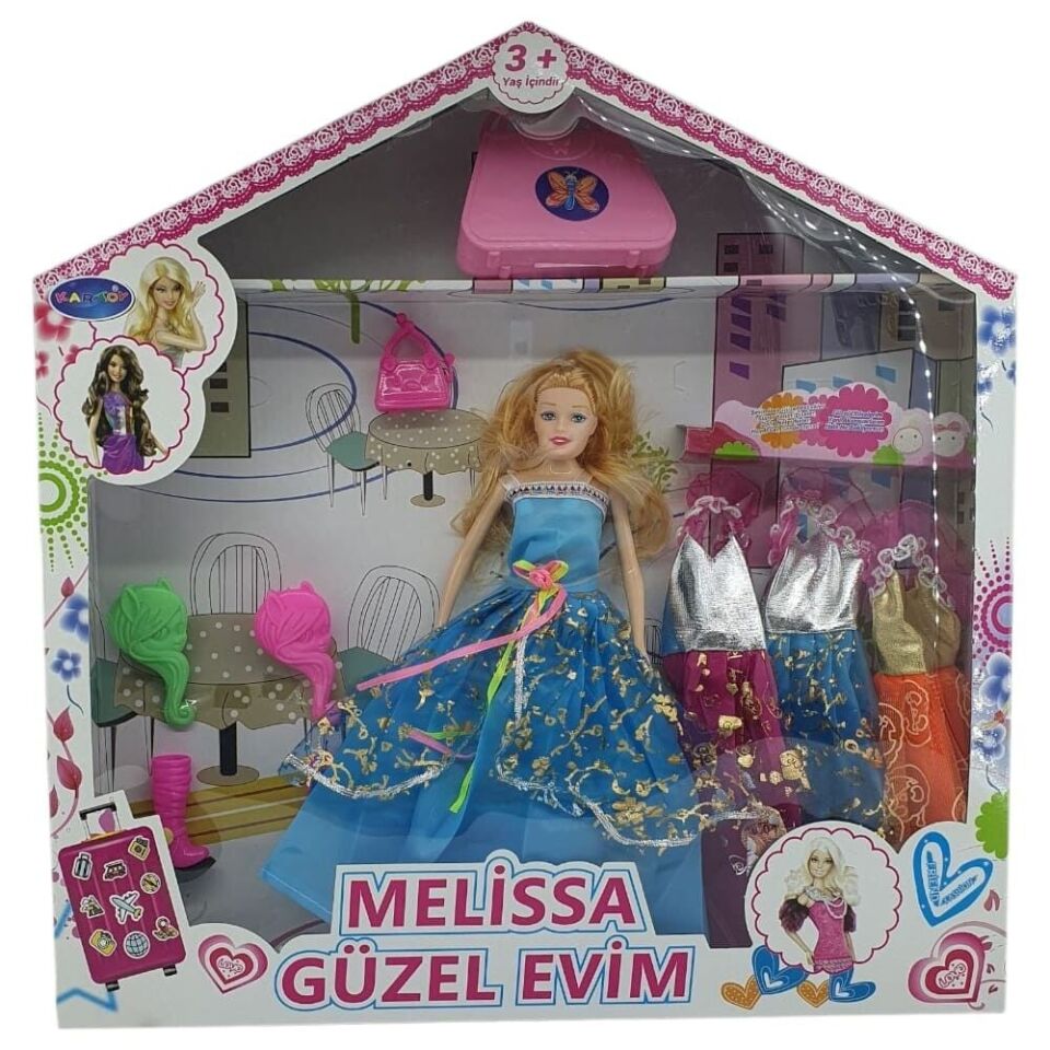 Bebek Yedek Elbiseli Ve Aksesuarlı - 1115-21 - Mavi