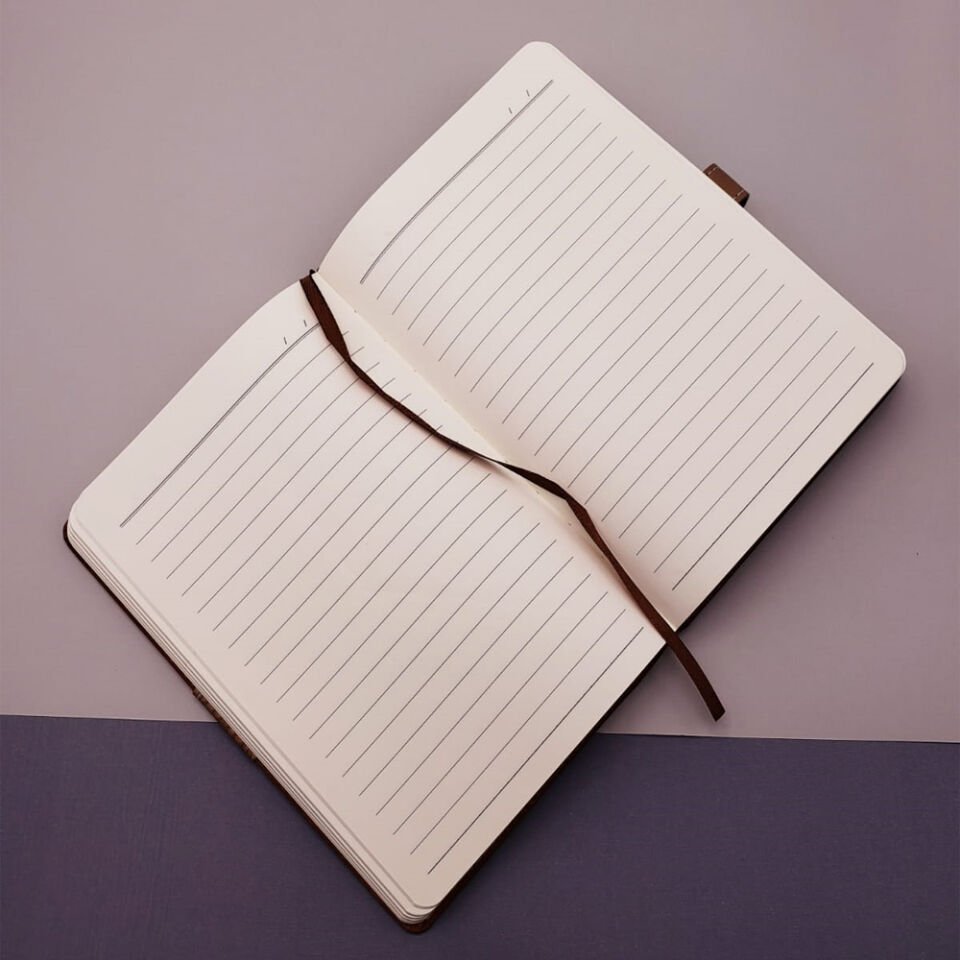 Tarihsiz Ajanda Defter Beyaz Gri Renk